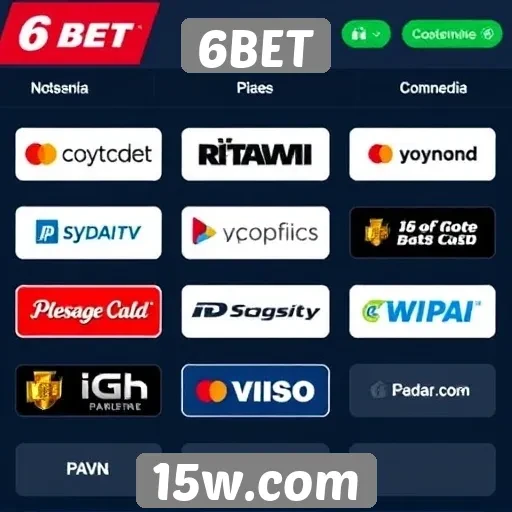 Métodos de pagamento disponíveis no site 6BET